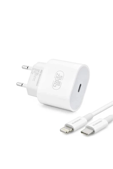 Subzero Iphone Tüm Serilerle Uyumlu Hızlı Şarj Aleti Adaptör ve Kablosu 6 7 8 Plus X 11 12 13 14 Pro Max - Resim 2