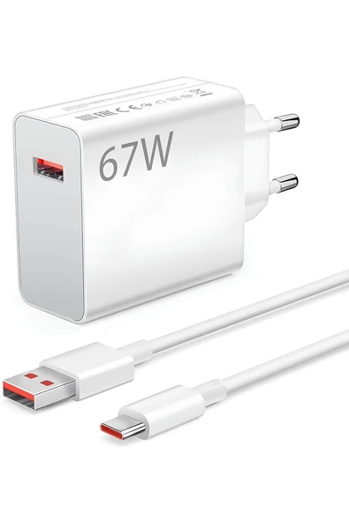 Andone Kaliteli Type-C 67w (WATT) Ultra Hızlı Tüm Type-C Telefonlara Uyumlu Şarj Aleti Adaptör Kablo Set - Resim 3