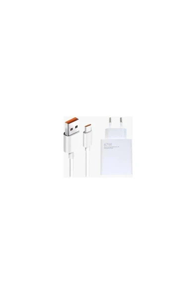 New Power Xiaomi Ve Tüm Type C Girişli Telefonlarla Uyumlu 67w Hızlı Şarj Aleti Şarj Cihazı Kablo Adaptör Set - Resim 2