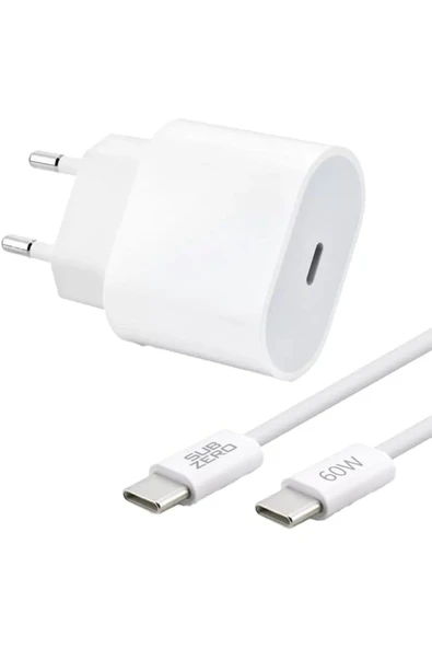 maxstrox shpwav Pd Hızlı Şarj Seti, Type-C - Type-C Hızlı Şarj Seti iPhone 15 ile Uyumlu Subzero SG66 g ürün görseli 1