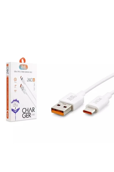 Subzero Samsung Galaxy F62 Uyumlu 240 W  Type-C Hızlı Şarj Data Kablosu 1mt ( Saliseli Orginal Subzero ) ürün görseli