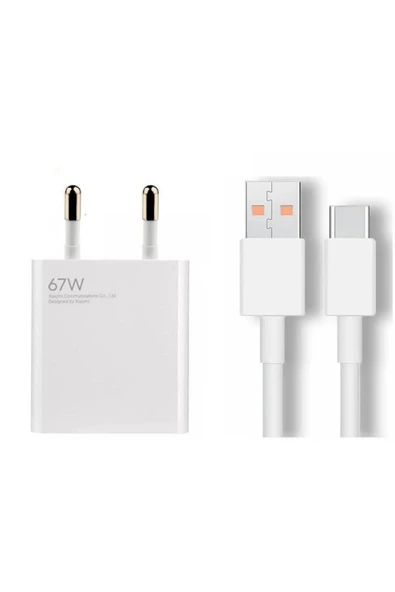 Xiaomi Türkiye Garantili Mi 67w (WATT) Hızlı Şarj Aleti Adaptörü Kablo Seti