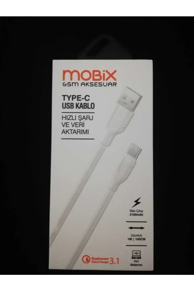 teknoshops Type-c Hızlı Şarj Etme Özelliği Ve Aktarımı 1m 3.1 Şarj Kablosu ürün görseli