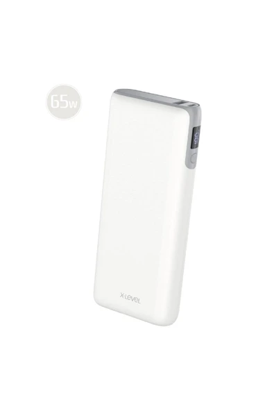 X-Level X-powerrad 65w Güç Destekli 20000 Mah Şarj Aleti Macbook Pro Laptop Uyumlu Beyaz Powerbank