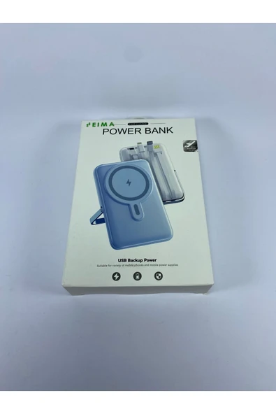 EİMA Eima 10.000 mAh Kablolu Dijital Göstergeli  Dahili Stand P19 Powerbank Kablosuz Şarj Özellikli - 2
