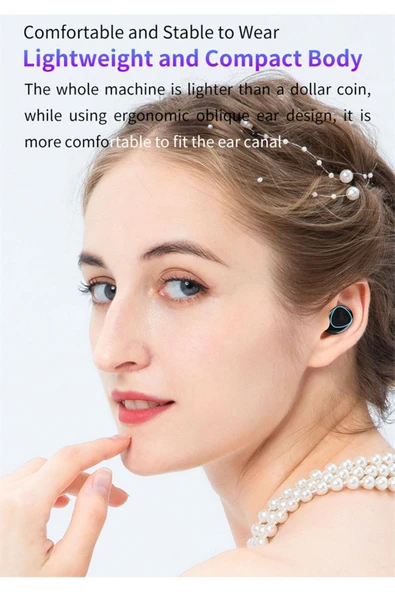 ICARDl M10 Kulaklık A Kalite Ses Kaliteli Powerbanklı Kulak İçi Bluetooth lu Ekranlı - 2