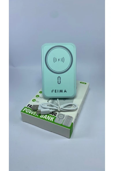 EİMA Eima 10.000 Mah Kablolu Dijital Göstergeli  Dahili Stand P16 Powerbank (Kablosuz Şarj Özellikli))