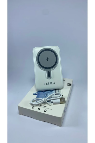 EİMA Eima 10.000 mAh Kablolu Dijital Göstergeli  Dahili Stand P19 Powerbank Kablosuz Şarj Özellikli