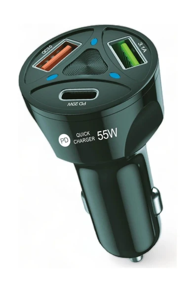 Subzero Cr10 3 Çıkışlı Çakmaklık Şarj Seti Usb Type-c Car Charger 55w 3.0a Hızlı Şarj Pd/qc - 2