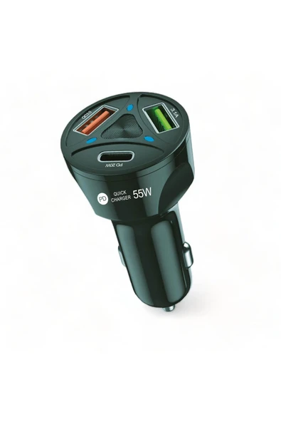 Subzero Type C Hızlı Araç Şarjı 50W Teyp-C USB Quick Şarj + PD Araç Şarj Cihazı