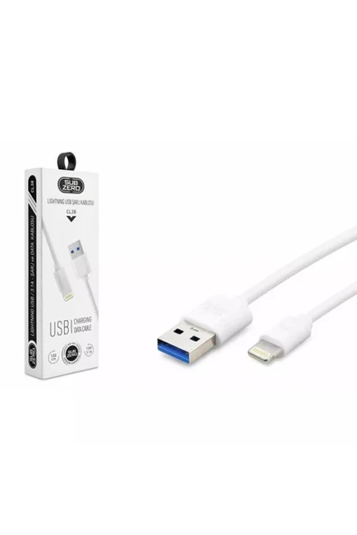 Subzero İphone Tüm Cihazlarla Uyumlu Şarj Kablosu Cl38 3.1a 1 Metre Lightning Hızlı Şarj Destekli ürün görseli 1
