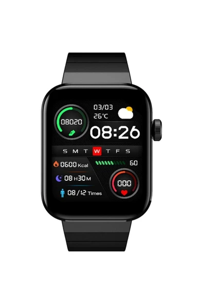 teknotrust Siyah Mibro Watch T1 1.6 Inç Amoled Hd Ekran 2 Atm Sesli Görüşme Özellikli Akıllı Saat Siyah İthala
