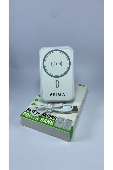 EİMA Eima 10.000 Mah Kablolu Dijital Göstergeli  Dahili Stand P16 Powerbank (Kablosuz Şarj Özellikli))