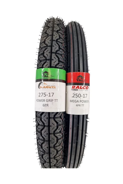 MARUTİ TYRES CUP MOTOR LASTİK 275-17 VE 250-17 TT (TUBETYPE - İÇ LASTİKLİ TİP) TAKIM - 3