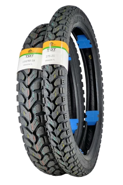 TDT TYRES 110/90-18 VE 275-21 TL (TUBELESS - DUBLEKS) LASTİK TAKIMI - 3
