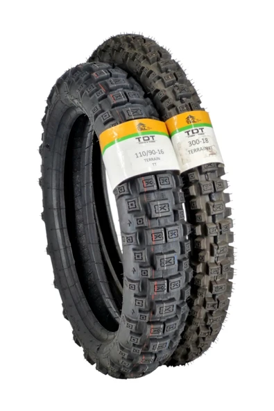 TDT TYRES SET 110/90-16(TT) VE 300-18 (TT) MOTOSİKLET LASTİKLERİ