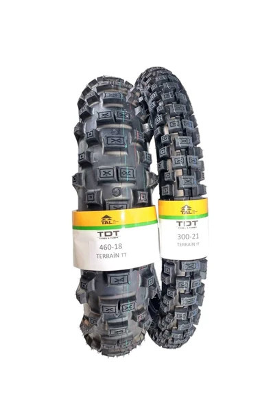 TDT TYRES Set 460-18 Ve 300-21 Cross Motosiklet Lastiği Ön/arka Takım - 2