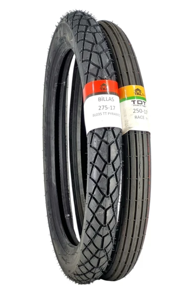 Billas 275-17 VE 250-17 TT (TUBETYPE - İÇ LASTİKLİ TİP) LASTİK TAKIMI