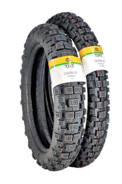 TDT TYRES 110/90-16 VE 90/90-19 TT(İÇ LASTİKLİ TİP) CROSS LASTİK TAKIMI