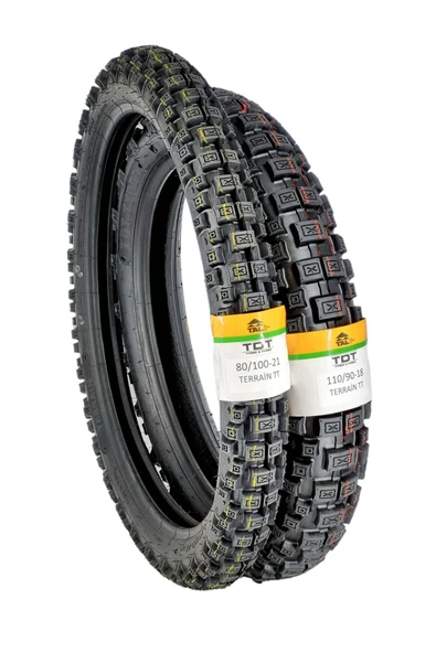 TDT TYRES Motoran Fx 250, 80/100-21 Tt Ve 110/90-18 Tt Tubetype Lastik Set - Resim 2