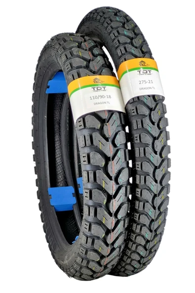 TDT TYRES 110/90-18 VE 275-21 TL (TUBELESS - DUBLEKS) LASTİK TAKIMI - 1