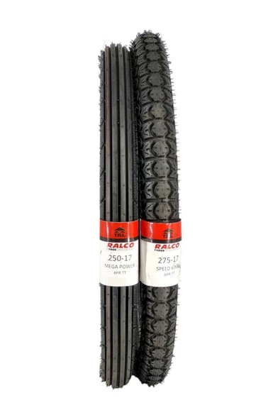 RALCO TYRES Cup Motor Lastik takımı 275-17 ve 250-17 TT (TUBETYPE - İÇ LASTİKLİ TİP) ön ve arka - Resim 2