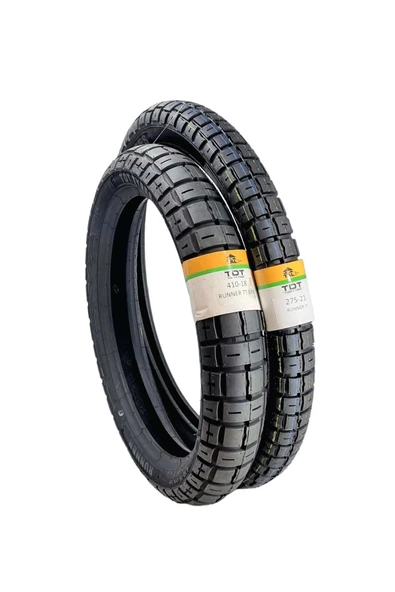 TDT TYRES Awasaki Klx150, 410-18 Ve 275-21 Tt Supermoto Lastik Set - 2