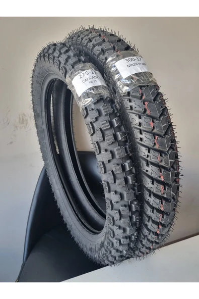 RALCO TYRES Kuba X Boss, 300-17 Tt Ve 275-17 Tt Tubetype Lastik Set - 3