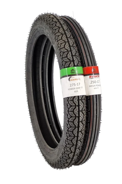 MARUTİ TYRES CUP MOTOR LASTİK 275-17 VE 250-17 TT (TUBETYPE - İÇ LASTİKLİ TİP) TAKIM