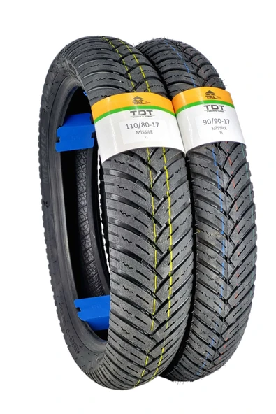 TDT TYRES 110/80-17 VE 90/90-17 LASTİK TAKIMI TL (TUBELESS - DUBLEKS) ürün görseli