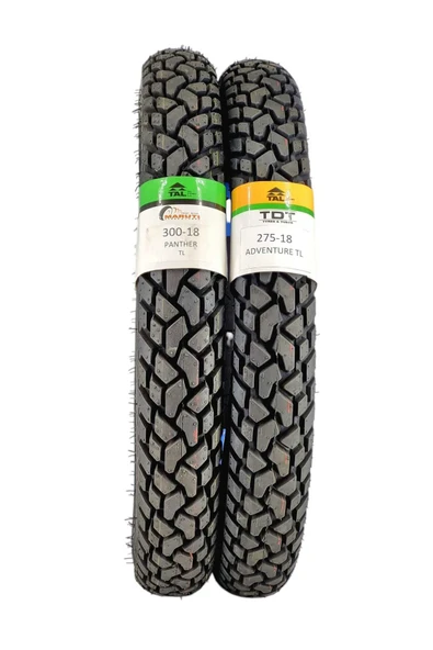 TDT TYRES CG DİŞLİ LASTİK TAKIMI 300-18 VE 275-18 TL (TUBELESS - DUBLEKS) - Resim 3