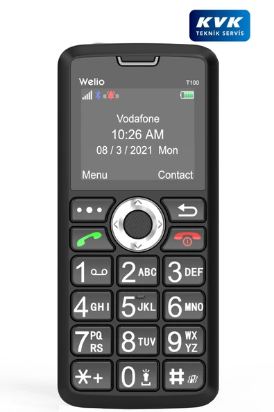 Welio Wkey T100 Tuşlu Cep Telefonu Kamerasız Asker Telefonu Yaşlı Cep Telefonu (KVK GARANTİLİ) - 2