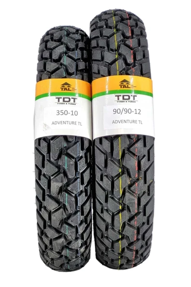 TDT TYRES 350-10 VE 90/90-12 MOTOSİKLET LASTİĞİ TL (TUBELESS - DUBLEKS) - 3