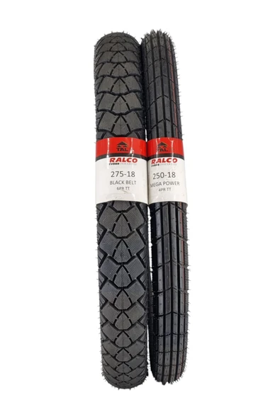 RALCO TYRES Cg Motor, 300-18 Ve 275-18 Tt Tubetype Lastik Set - Resim 2