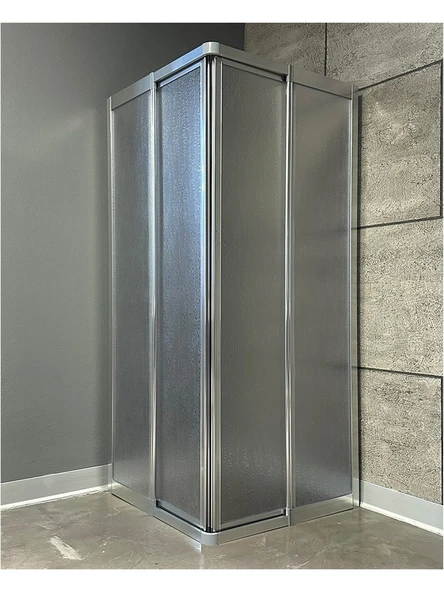 UBM Duşakabin Krom Kare Mika Camlı 100x100 (Teknesiz)