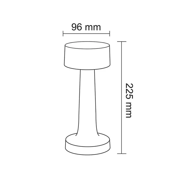 FL-8058 Meriç LED Dekoratif Şarjlı Masa üstü Lambası dokunmatik 3 farklı renk ayarı lamba Gold - 4