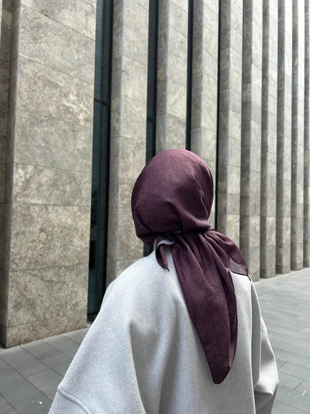 Pamuklu Soft İnci Desen Eşarp-Vişne Çürüğü - 4