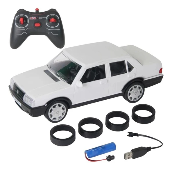 1:16 Efsane Drift Uzaktan Kumandalı Şarjlı Tofaş Araba - Beyaz