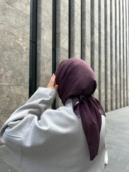 Pamuklu Soft İnci Desen Eşarp-Vişne Çürüğü - 2