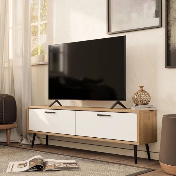 4064 Bold 138 Cm Tv Ünitesi Sepet-Beyaz