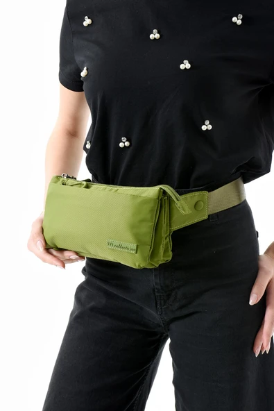 Çok Cepli Bel Çantası Unisex Açık Yeşil (Model: 571-13-9R) - 2