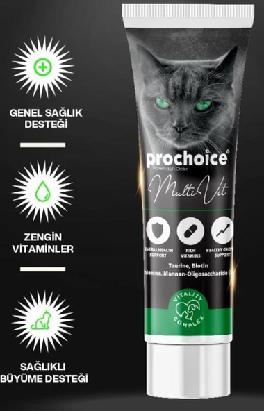ProChoice Kediler İçin Taurinli Multi Vitamin Kedi Macunu 100 ml