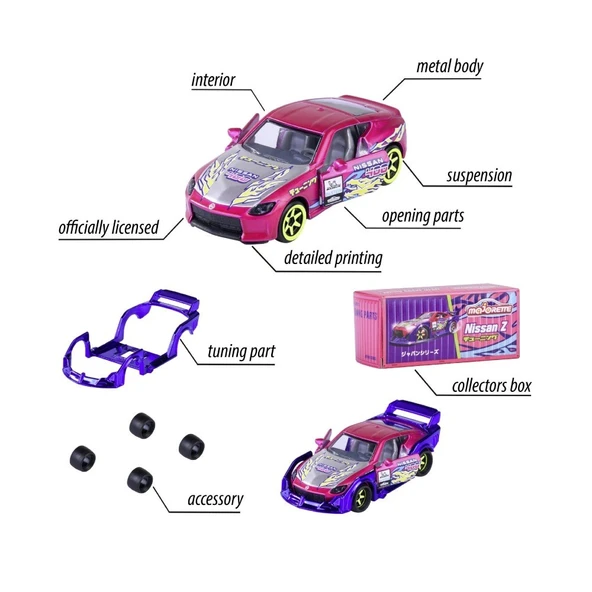 Majorette Japan Series Deluxe Cars Honda Civic TYPE R EK9 - Resim 4