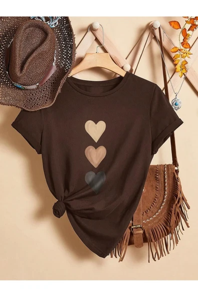 Unisex Üç Kalpli Tasarım Basklı Tshirt - Resim 5