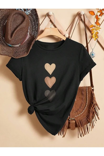 Unisex Üç Kalpli Tasarım Basklı Tshirt - Resim 8