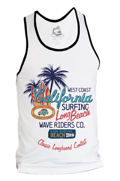 Dijital Baskılı Nefes Alan Clima Control Kumaş Erkek Askılı Plaj Tişört Atlet - MB0389 - 5