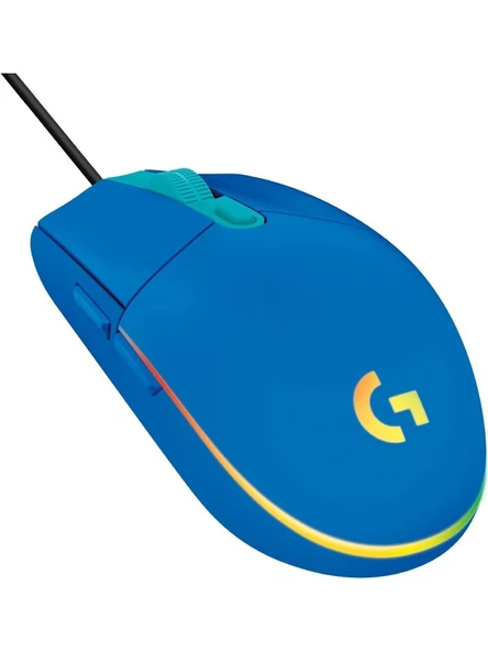 Logitech 910-005824 G102 LightSync Mavi 8000DPI 6 Tuş Optik RGB Mavi Kablolu Gaming (Oyuncu) Mouse