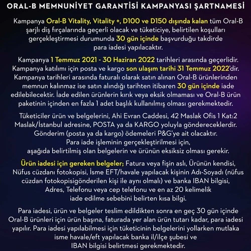 Oral-B Pro 3500 Şarj Edilebilir Diş Fırçası Siyah + Başlık - 9