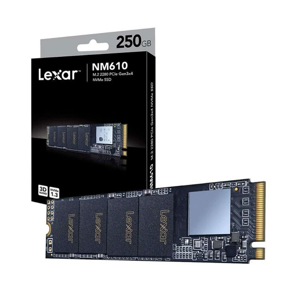 Lexar Nvme 250GB NM610 PCIe M2 SSD 3D 2100/1600MB/sn