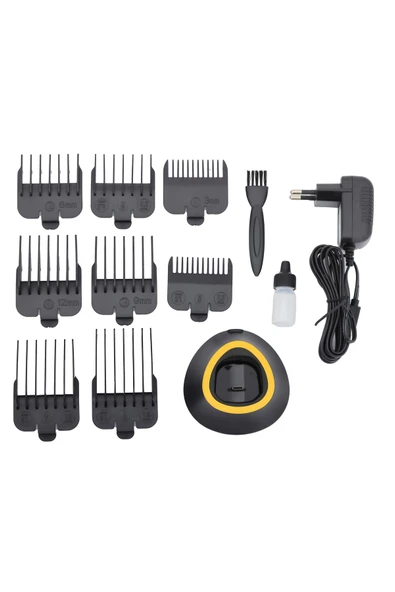 PowertecTR-4400 Saç-Sakal-Ense-Vücut Tıraş Makinesi Seti 2li Sarı - 5